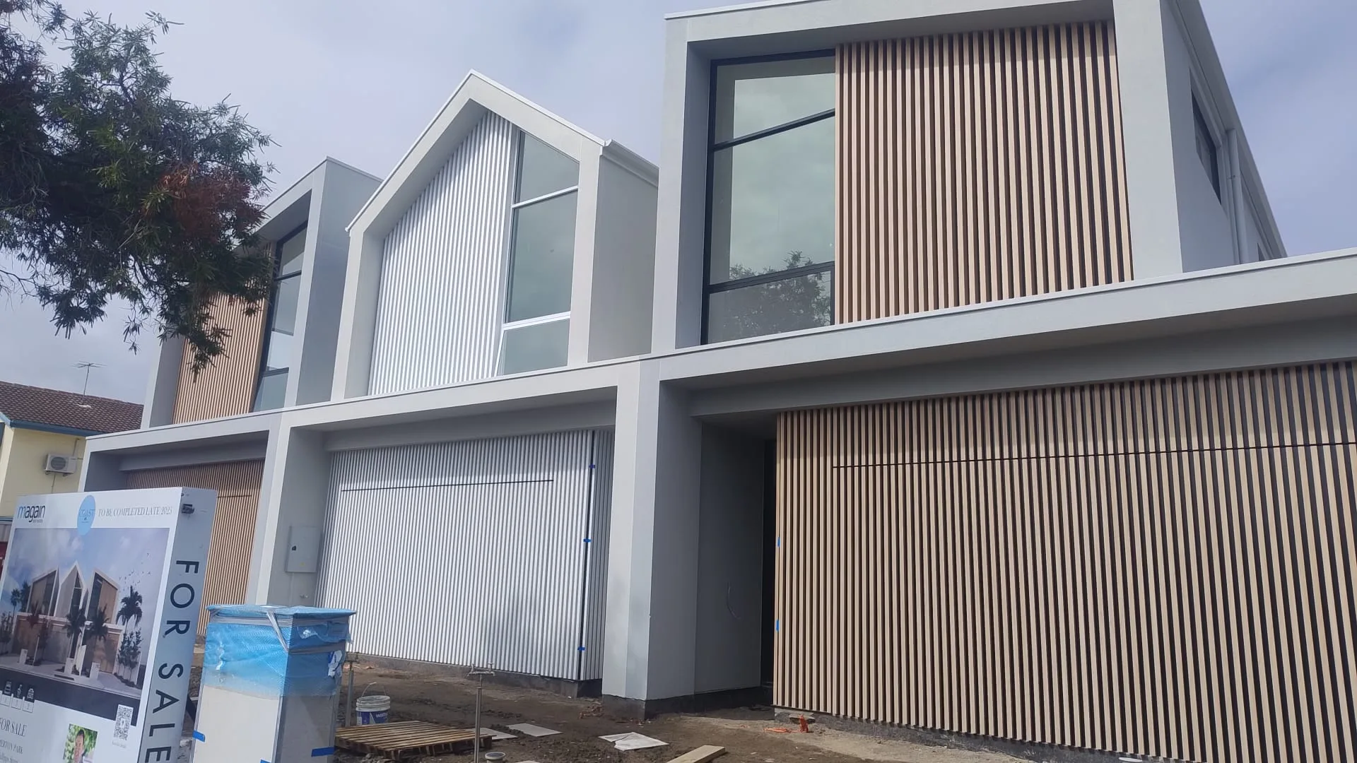 Finished Hebel cladding on a residential build by Ichiban Cladding